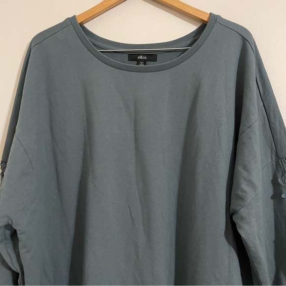 Ellos oversized lace sleeves tunic sweatshirt 2x 26/28 - Picture 4 of 10